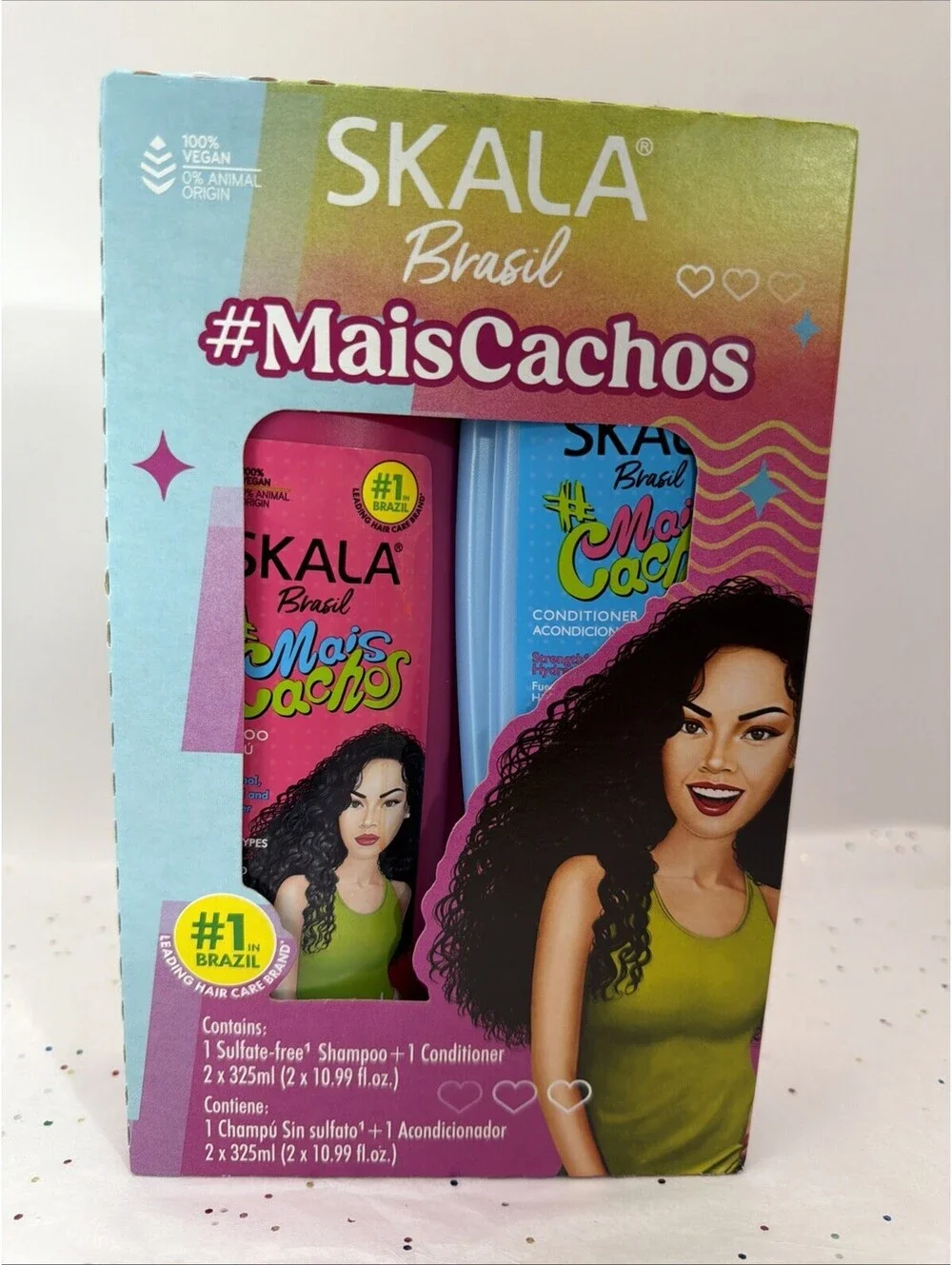Skala Brasil Mais Cachos Shampoo & Conditioner Set 325ml Curl & Kinky Hair Vegan